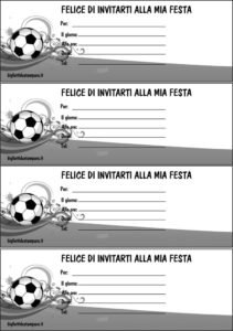 GHIBLI Biglietti Invito compleanno calcio per bambini in