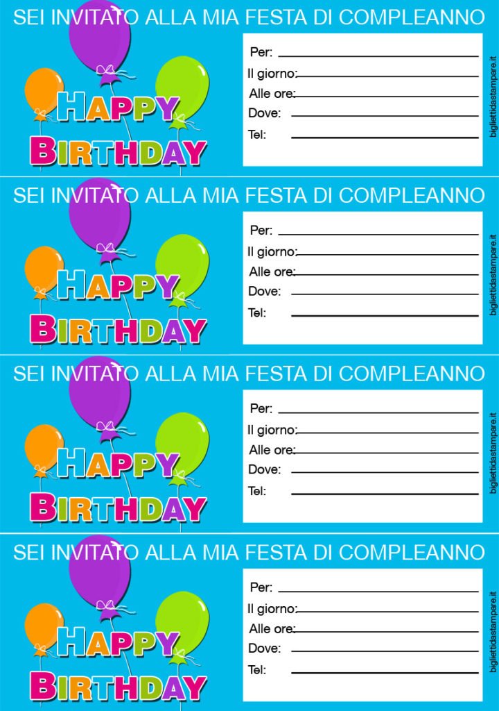 Procos PR81847 Biglietti Invito Compleanno Con Buste – 6 Pezzi, Formato 111x212 Mm