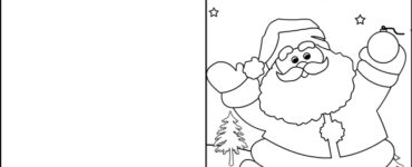 biglietto babbo natale e stelle
