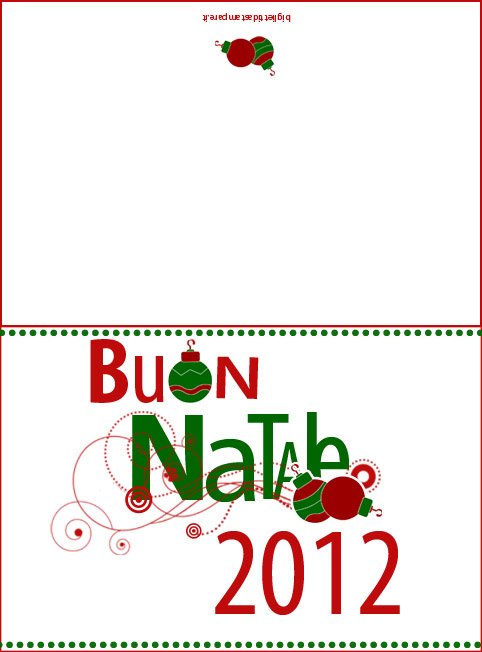 Buon Natale 2012 - Biglietti da stampare