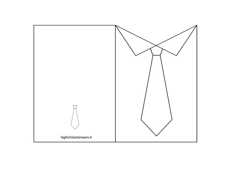 biglietto camicia cravatta