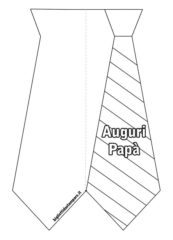 biglietto cravatta festa papa 2