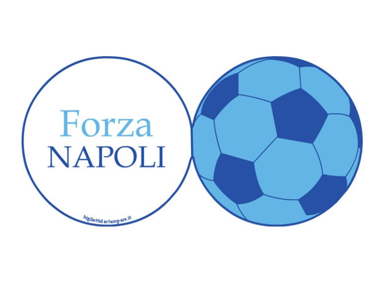 Biglietto auguri Compleanno Squadra Napoli Biglietti da stampare