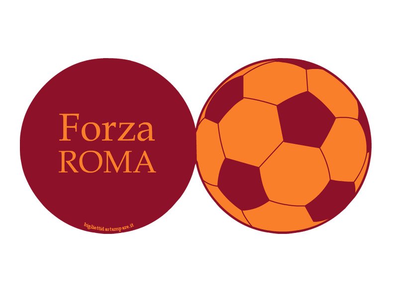 biglietto pallone calcio roma