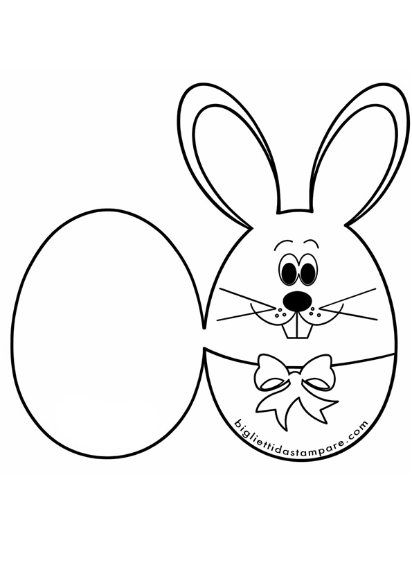 biglietto pasqua con coniglio
