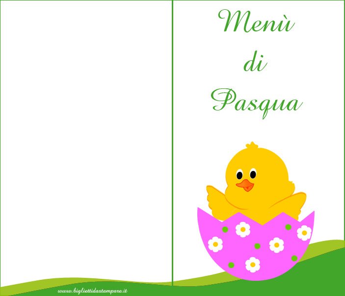 menu pasqua
