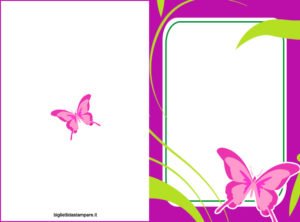 Biglietto di Compleanno con farfalla - Biglietti da stampare