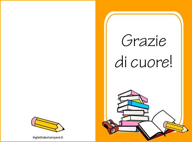 Biglietto D'Auguri Francese Per Maestra - Grazie Insegnante Con Busta Inclusa - Fine Anno Scolastico - 5