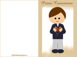 biglietto prima comunione bambino