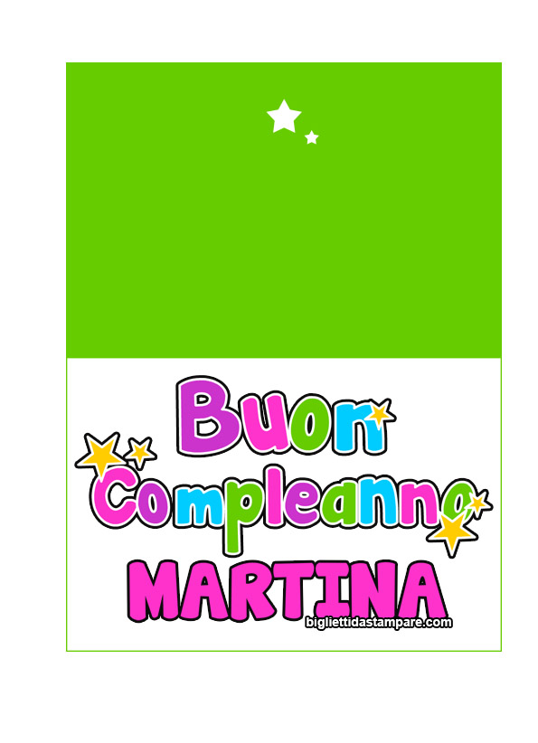 biglietto compleanno martina
