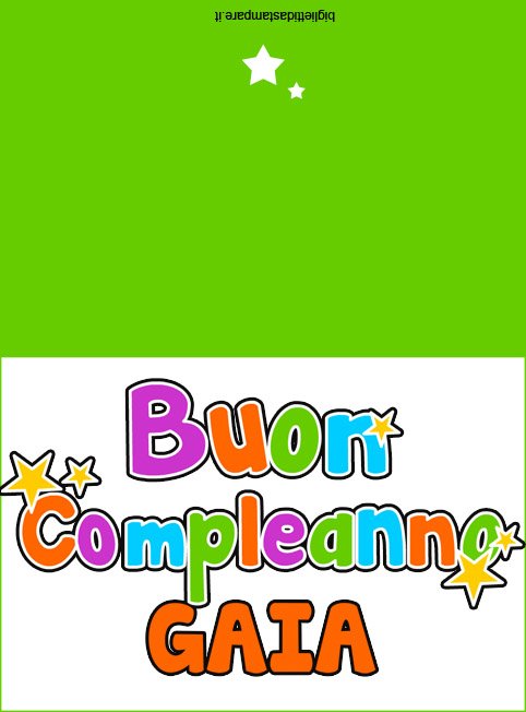 biglietto buon compleanno gaia
