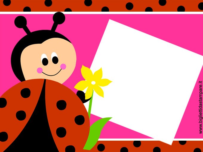 cartolina compleanno coccinella