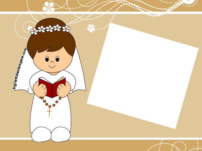 cartolina comunione bambina 1
