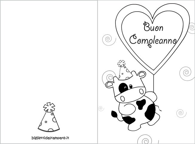 biglietto compleanno animali
