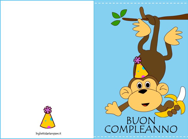 biglietto compleanno scimmia 3