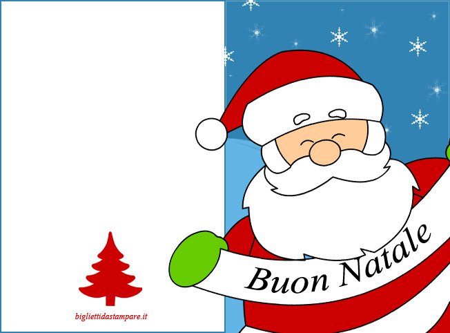 biglietto buone feste babbo natale1