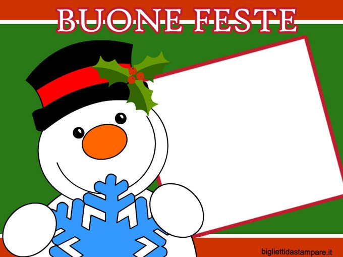 cartolina pupazzo neve