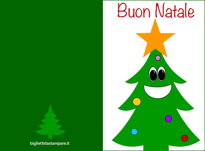 biglietto albero natale