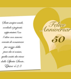 biglietto anniversario matrimonio 50