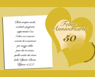 biglietto anniversario matrimonio 50