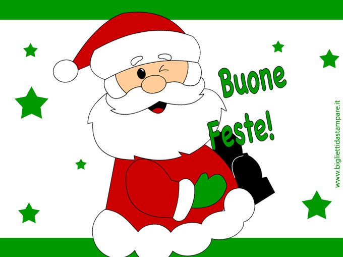 Biglietto Buone Feste a colori - Biglietti da stampare