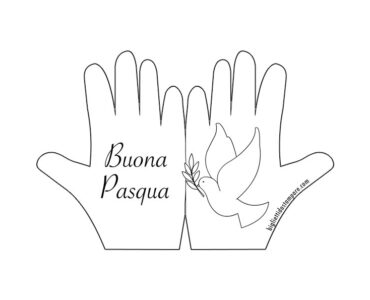 biglietto mani colomba