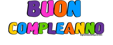 buon compleanno scritta colorata