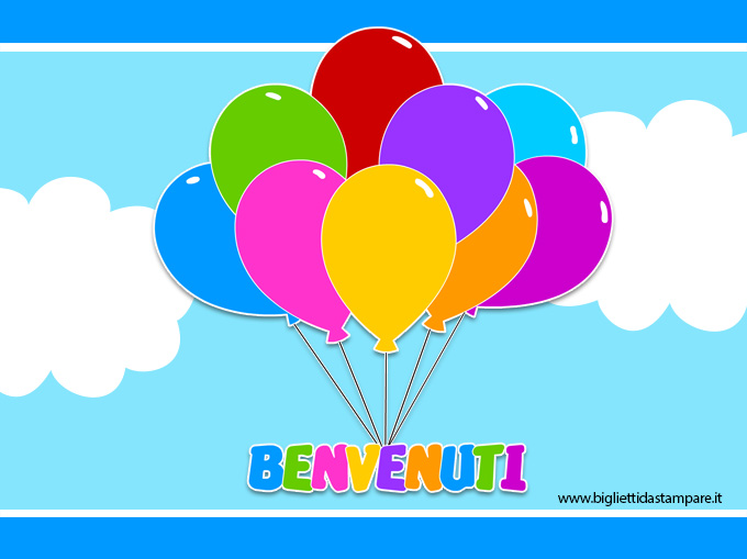 Biglietto accoglienza - Benvenuti a scuola 4 biglietto accoglienza palloncini 1