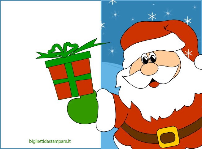 biglietto babbo natale regalo