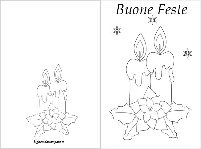 biglietto candele natale