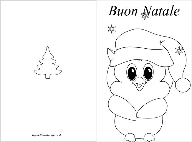 biglietto gufo natale