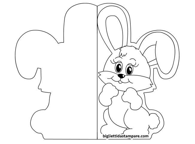 biglietto coniglio pasqua 2