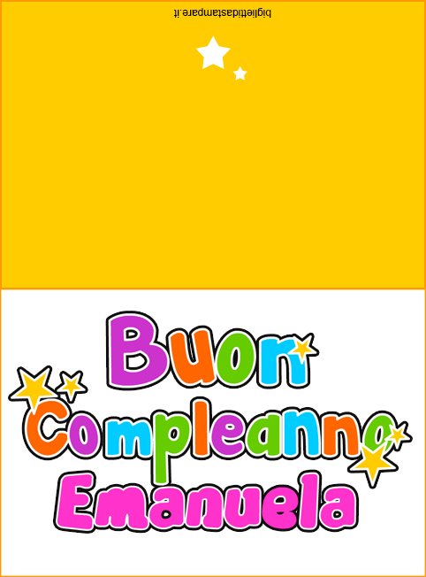 biglietto buon compleanno emanuela