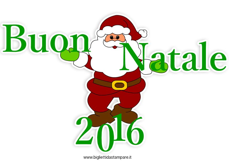 Scritta Buon Natale 2016 - Biglietti da stampare