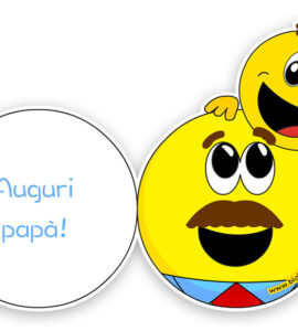 biglietto papa con emoticon