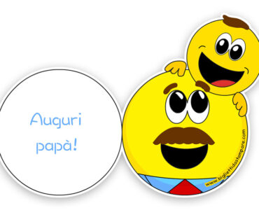 biglietto papa con emoticon