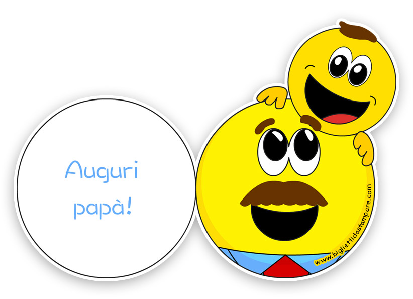 biglietto papa con emoticon