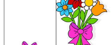 biglietto mazzo fiori fiocco rosa