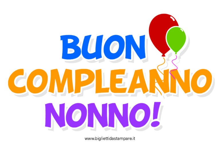 Buon Compleanno nonna da colorare