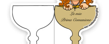 biglietto calice comunione bambina