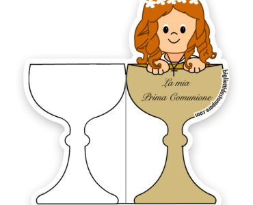 biglietto calice comunione bambina