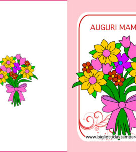 biglietto festa mamma fiori