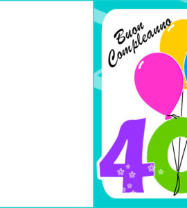biglietto compleanno 40 anni