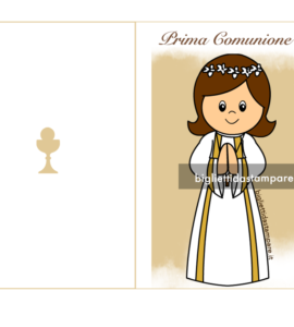 comunione biglietto bambina
