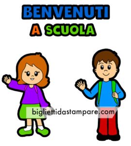 benvenuti scuola bambini