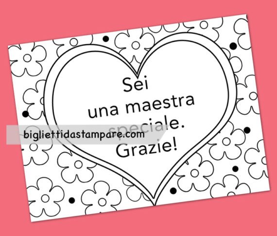 Biglietto D'Auguri Francese Per Maestra - Grazie Insegnante Con Busta Inclusa - Fine Anno Scolastico - 3