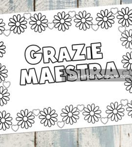 grazie maestra cornice