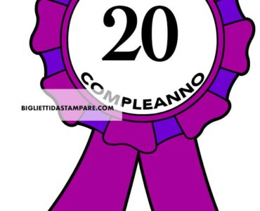 coccarda compleanno 20