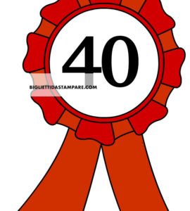 coccarda compleanno 40