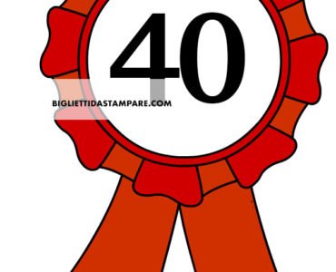 coccarda compleanno 40